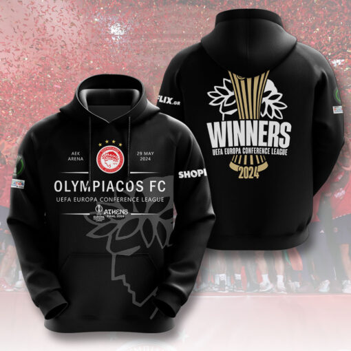 Olympiacos Black Hoodie OVS0724S