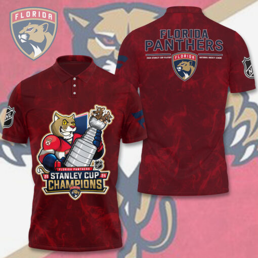 Florida Panthers Red Polo OVS0824ST