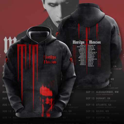 Marilyn Manson Black Hoodie OVS0824SB