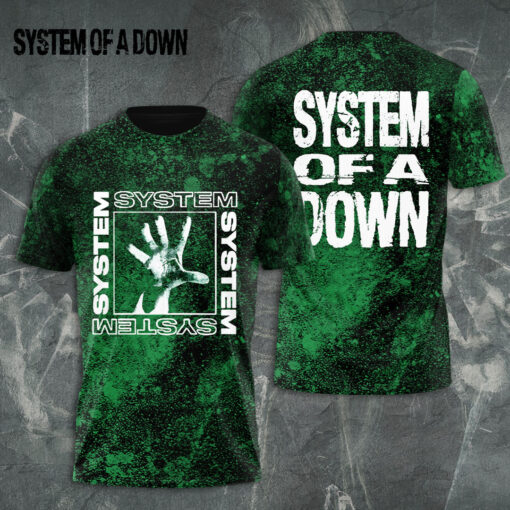 System Of A Down Green T shirt OVS0924E