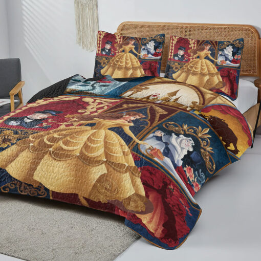 Beauty and The Beast Quilt bedding set duvet cover pillow shams OVS1024SA