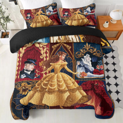 Beauty and The Beast Quilt bedding set duvet cover pillow shams OVS1024SA