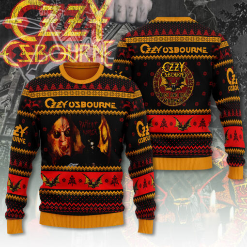 Black Sabbath x Ozzy Osbourne ugly christmas sweater OVS1024SV