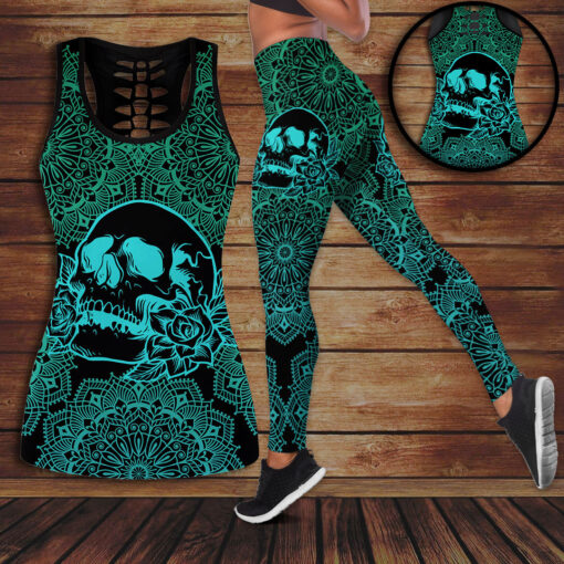 Sugar Skull Tank Top Leggings Set