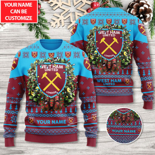 West Ham United FC ugly sweater OVERSIZEDTEE 2