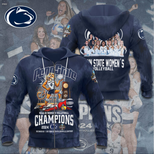 Penn State Nittany Lions Womens Volleyball Zip Hoodie OVERSIZEDTEE 55