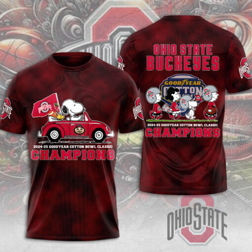 Peanuts x Ohio State Buckeyes T shirt OVERSIZEDTEE 84