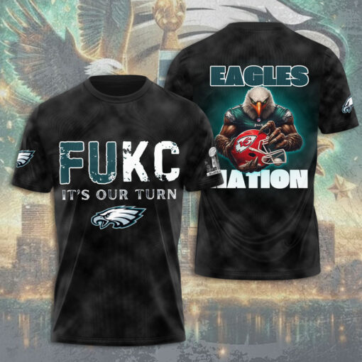 Philadelphia Eagles FUKC T shirt OVERSIZEDTEE 90