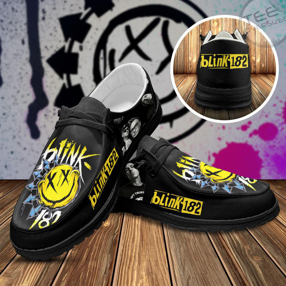 Blink 182 Dudes Shoes Loafer Shoes Black