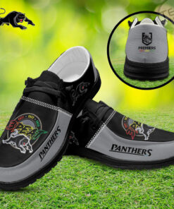 Penrith Panthers Dudes Shoes Loafer Shoes Black