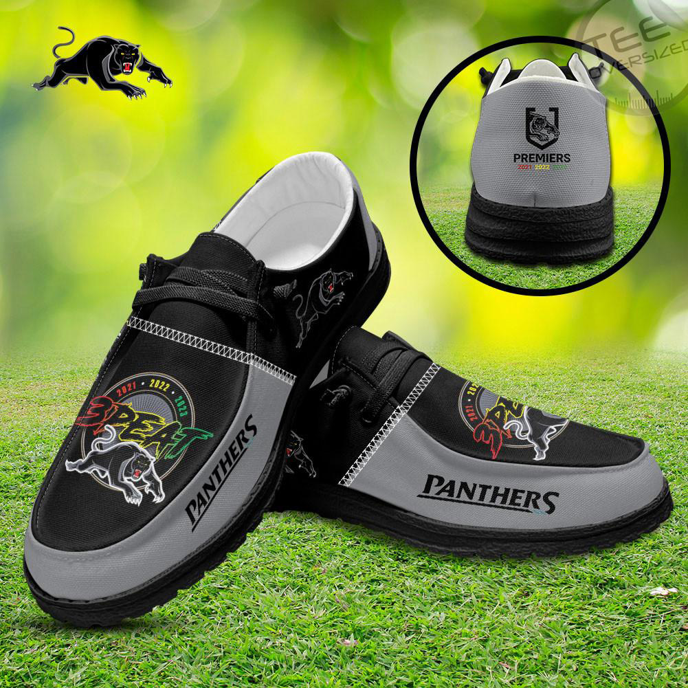 Penrith Panthers Dudes Shoes Loafer Shoes Black