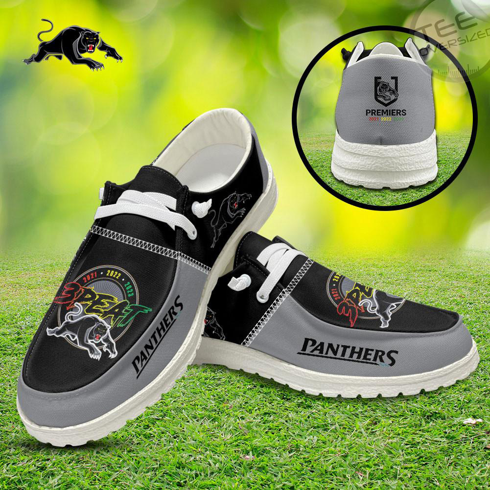 Penrith Panthers Dudes Shoes Loafer Shoes White