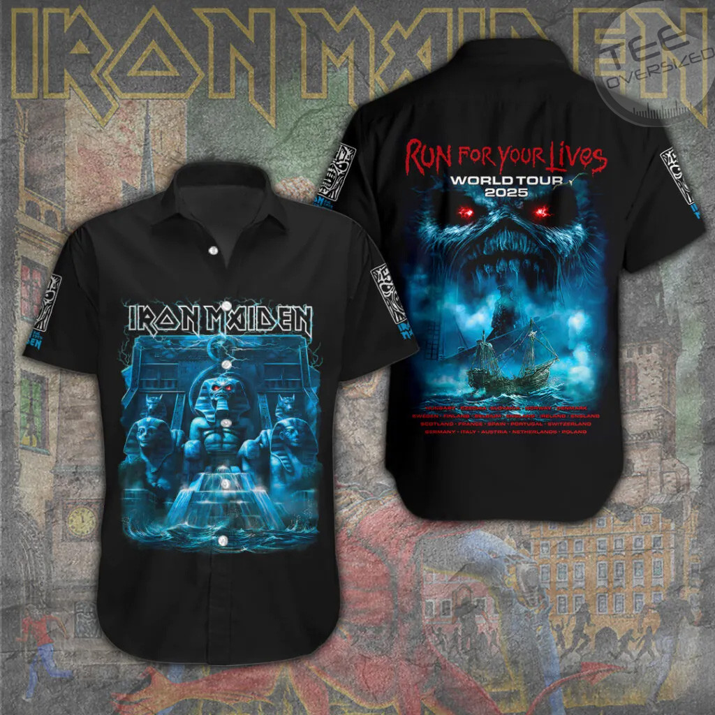 Iron Maiden Short Sleeve Dress Shirt 01