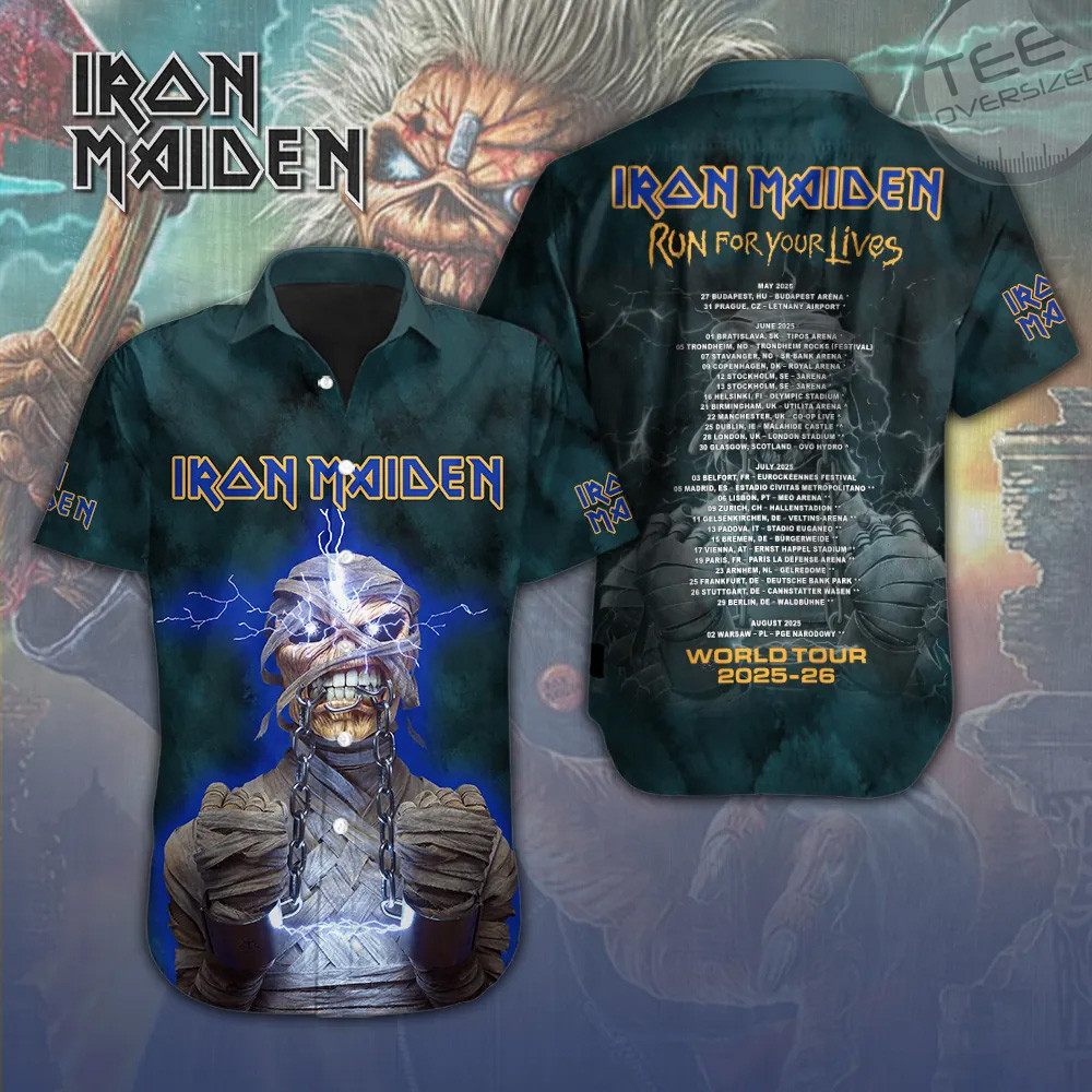 Iron Maiden Short Sleeve Dress Shirt 17