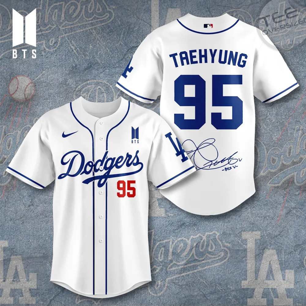 Los Angeles Dodgers x BTS Taehyung Baseball Jersey