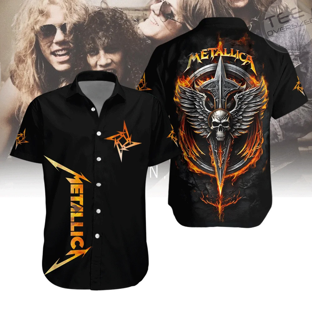 Metallica Short Sleeve Dress Shirt 01