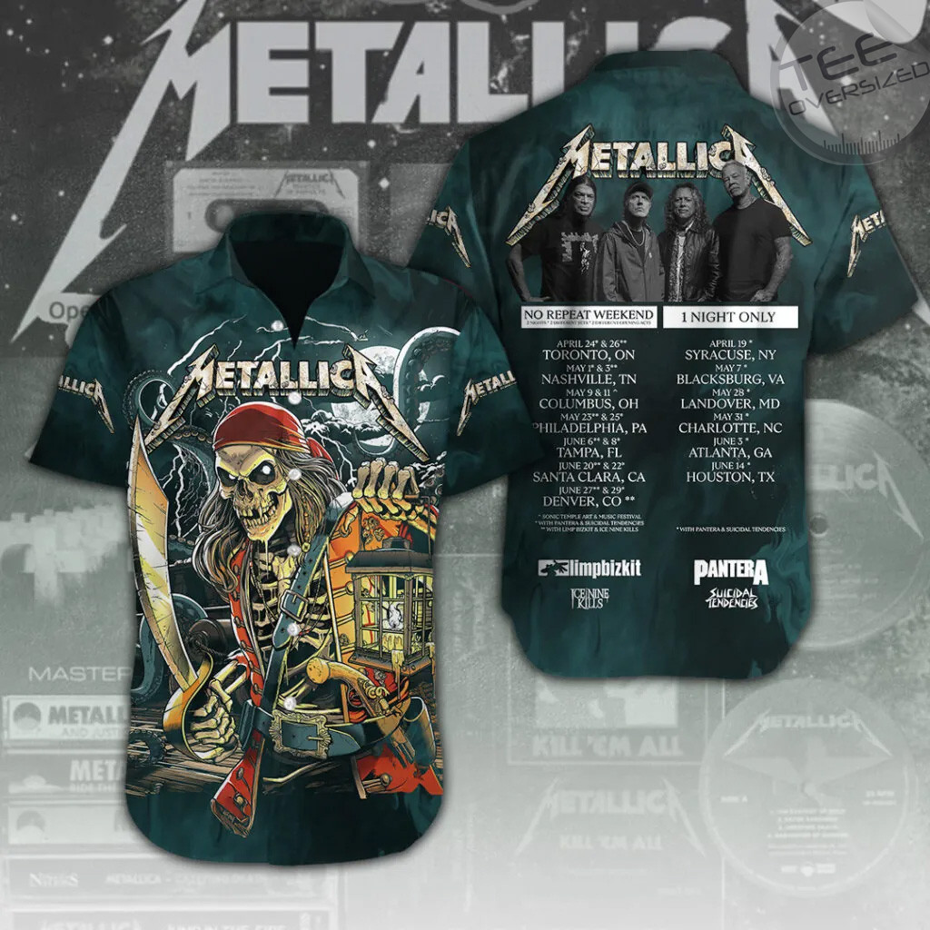 Metallica Short Sleeve Dress Shirt 04
