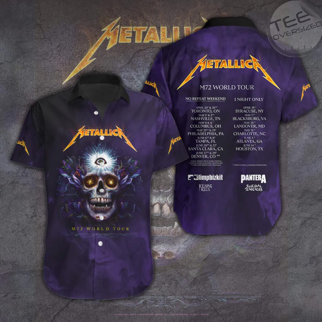 Metallica Short Sleeve Dress Shirt 08