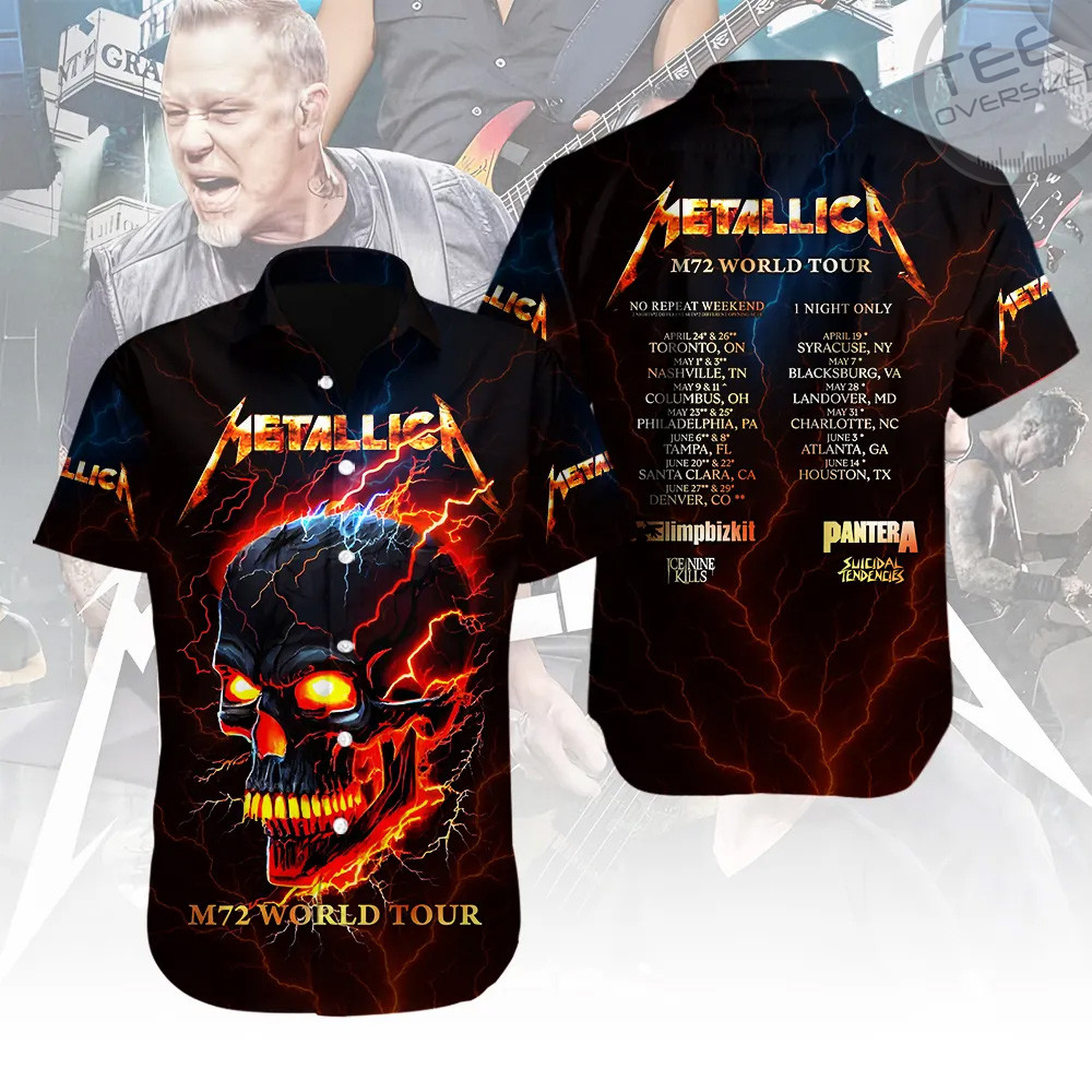 Metallica Short Sleeve Dress Shirt 13