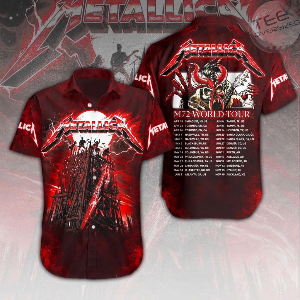 Metallica Short Sleeve Dress Shirt 17