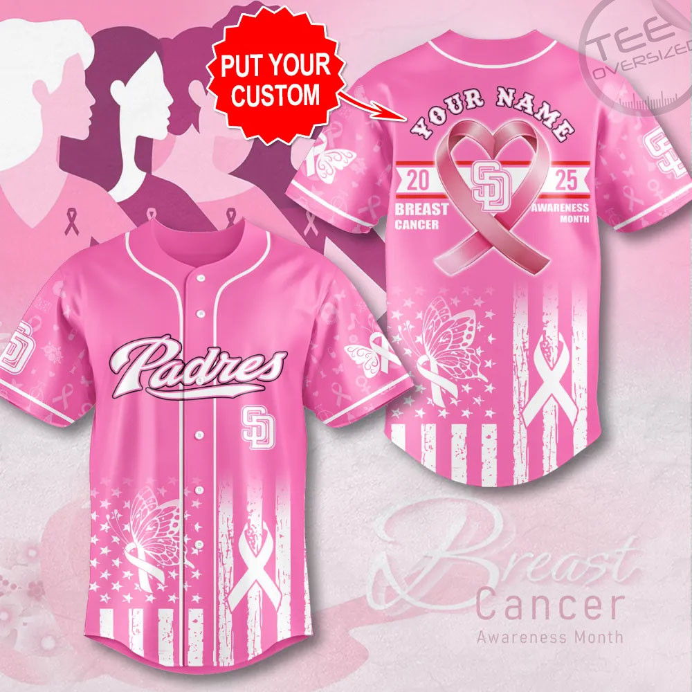 San Diego Padres x Breast Cancer Awareness Baseball Jersey