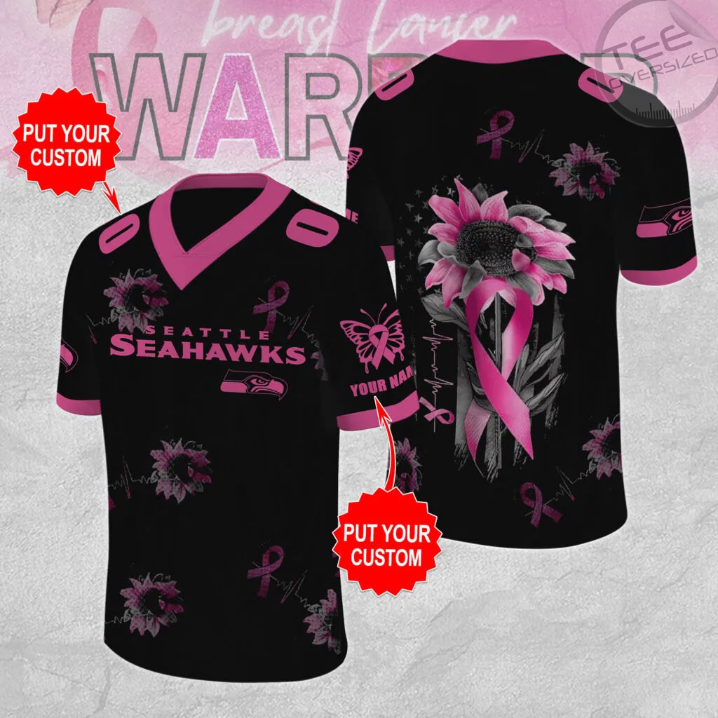 Seattle Seahawks x Breast Cancer Awareness Football Jersey