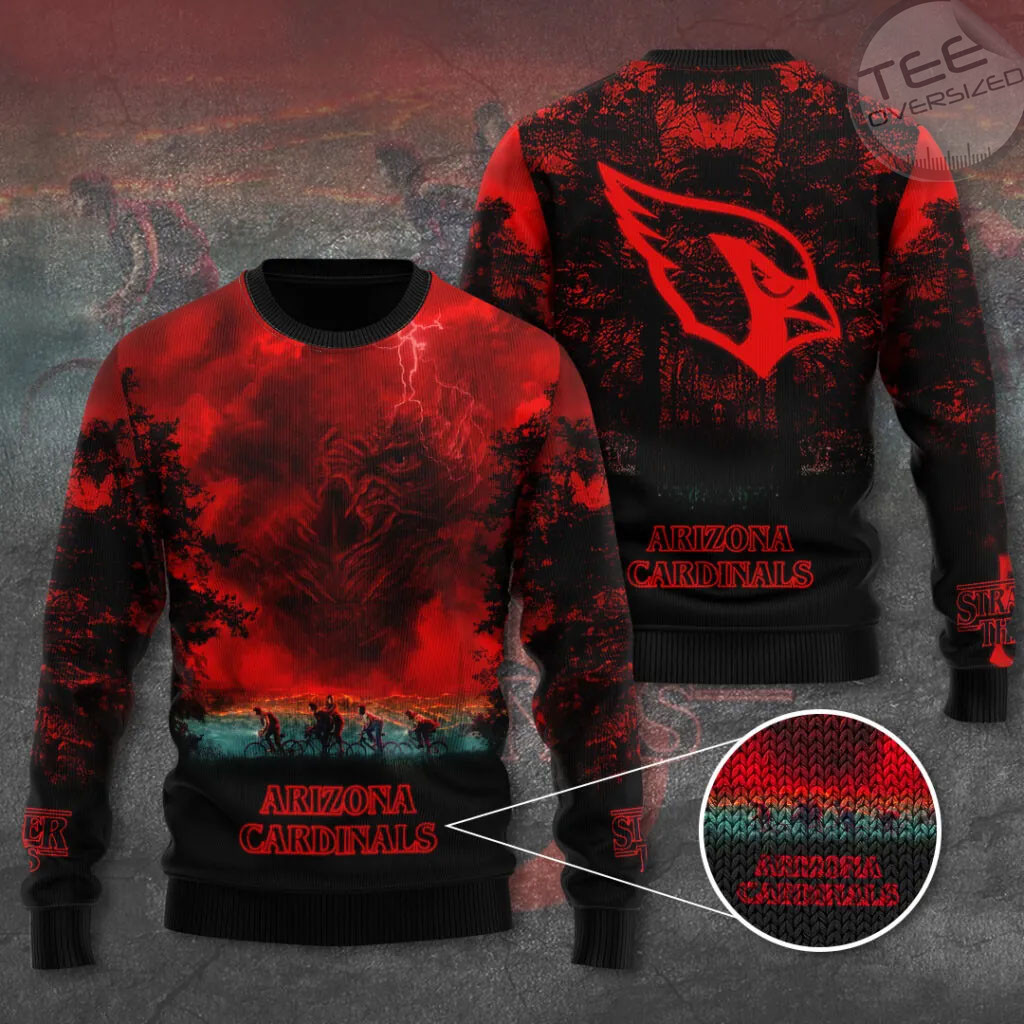Arizona Cardinals x Stranger Things Ugly Sweater