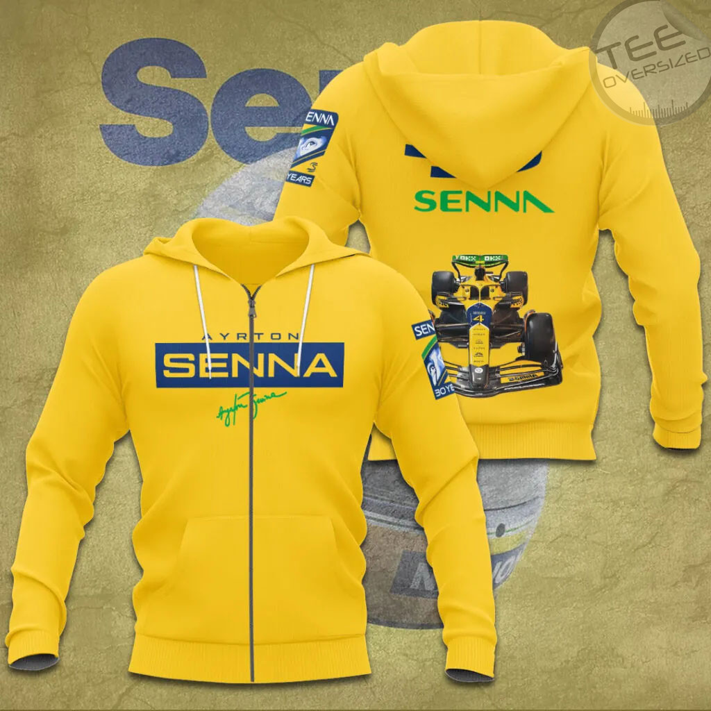 Ayrton Senna Zip Hoodie 01