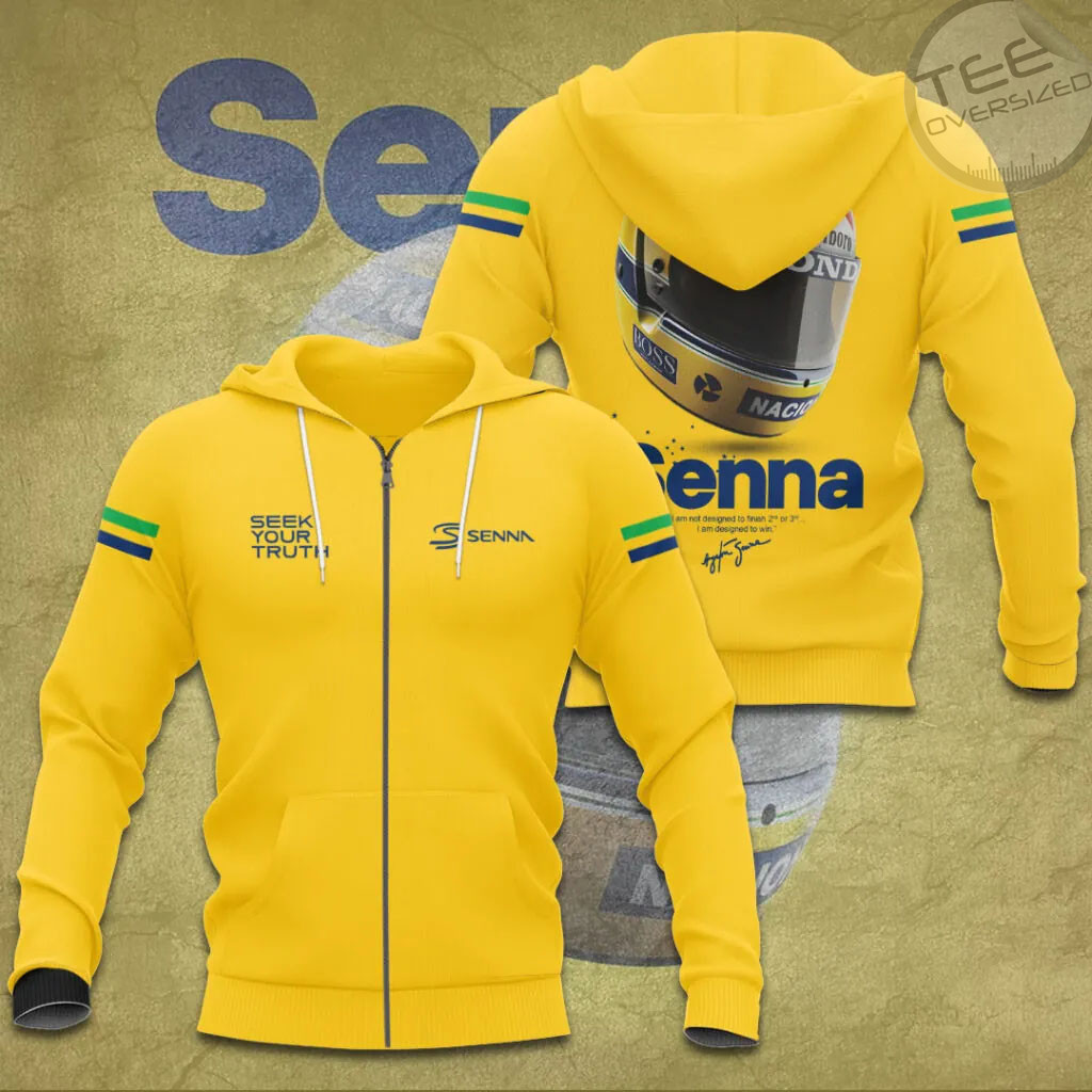 Ayrton Senna Zip Hoodie 02