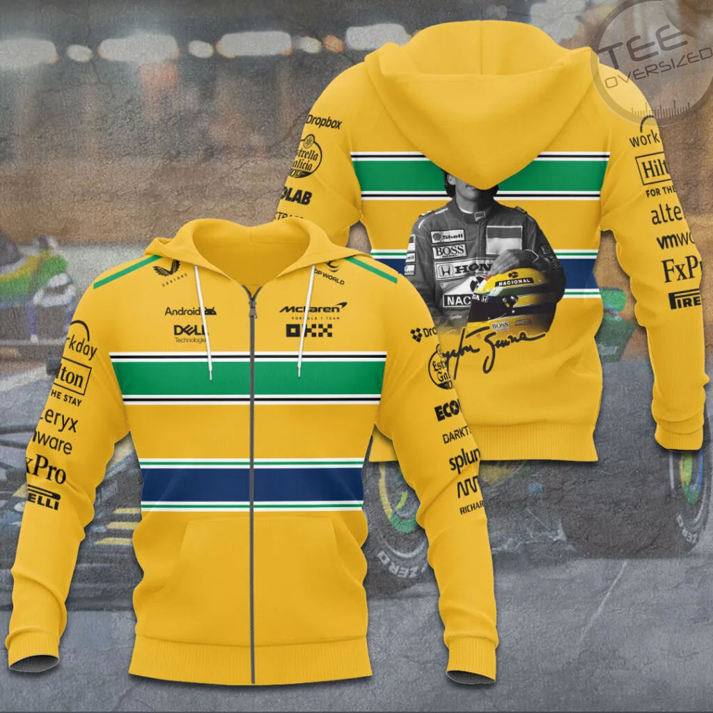 Ayrton Senna Zip Hoodie 04