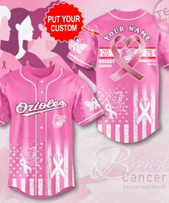 Baltimore Oriole x Breast Cancer Awareness Baseball Jersey