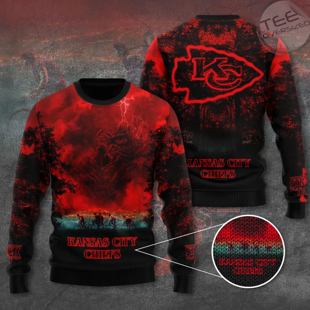 Kansas City Chiefs x Stranger Things Ugly Sweater