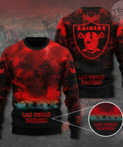 Las Vegas Raiders x Stranger Things Ugly Sweater