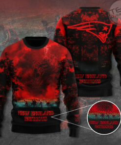 New England Patriots x Stranger Things Ugly Sweater