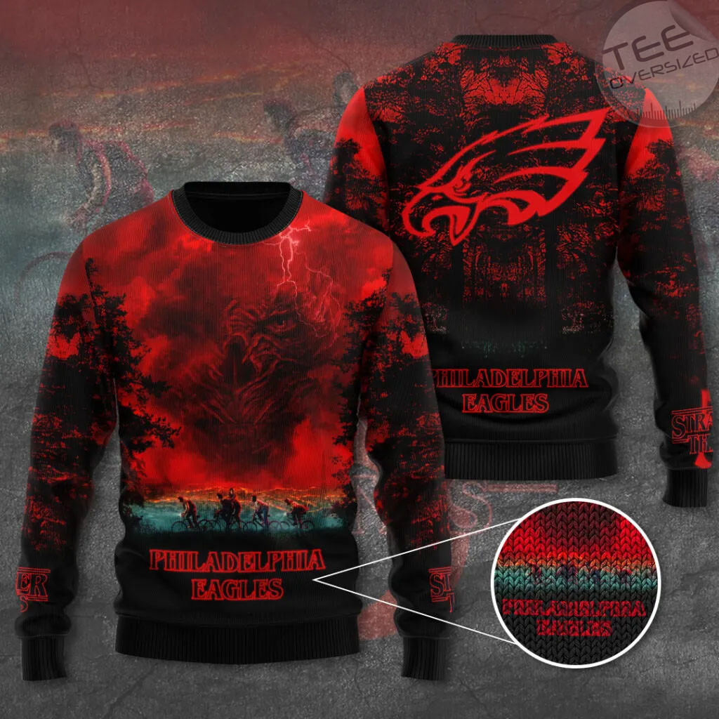 Philadelphia Eagles x Stranger Things Ugly Sweater