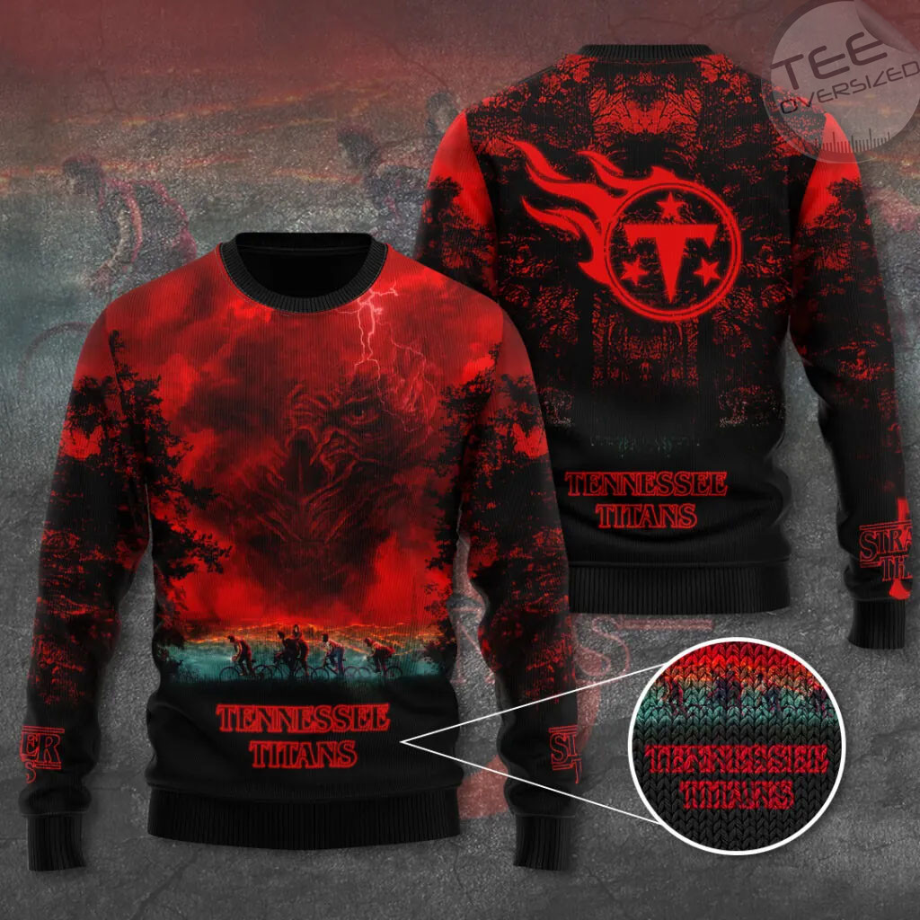 Tennessee Titans x Stranger Things Ugly Sweater