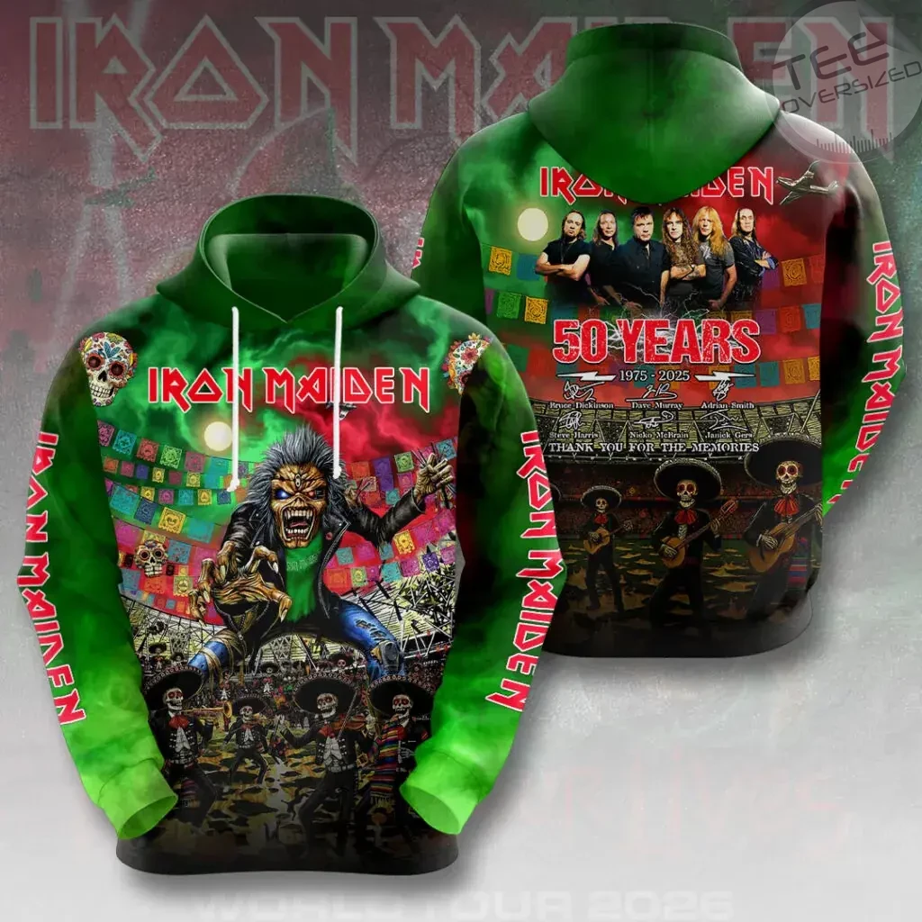 Best sellers Iron Maiden 50th Anniversary Hoodie 04