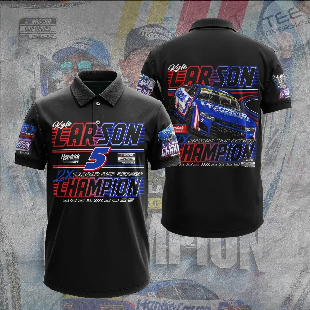 Best sellers Kyle Larson polo shirt 02