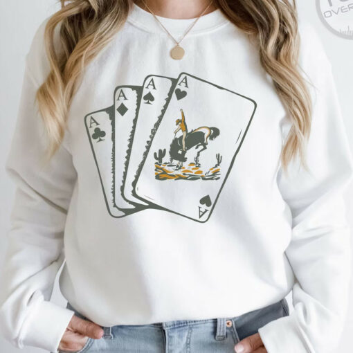 4 Ace Cards Oversized Sweatshirt White