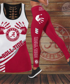 Alabama Crimson Tide Hollow Tank Top Leggings 02