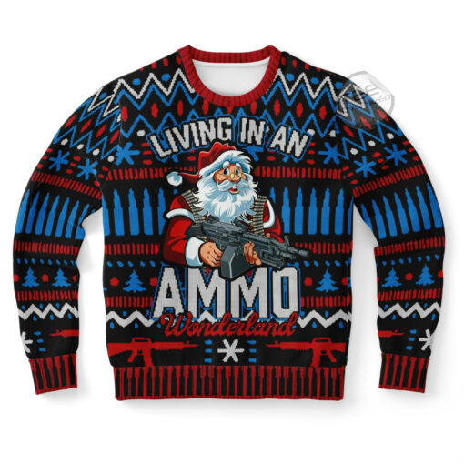 Ammo Wonderland Ugly Christmas 3D Sweater