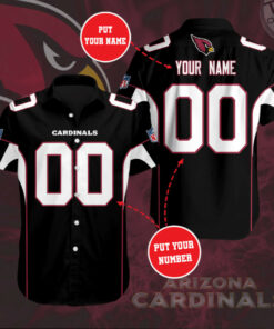 Arizona Cardinals 3D Short Sleeve Dress Shirt 01