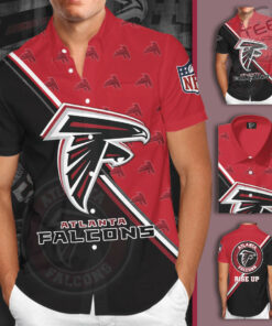 Atlanta Falcons 3D Short Sleeve Dress Shirt 01