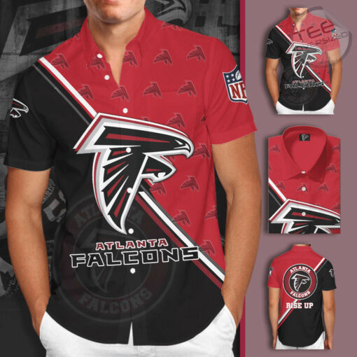 Atlanta Falcons 3D Short Sleeve Dress Shirt 01