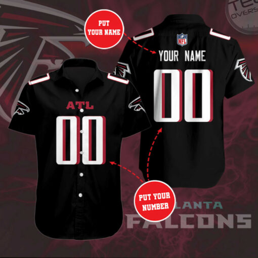 Atlanta Falcons 3D Short Sleeve Dress Shirt 03