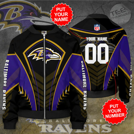 Baltimore Ravens 3D Bomber Jacket 02