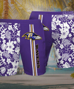 Baltimore Ravens 3D Hawaiian Shirt Hawaiian Shorts 02