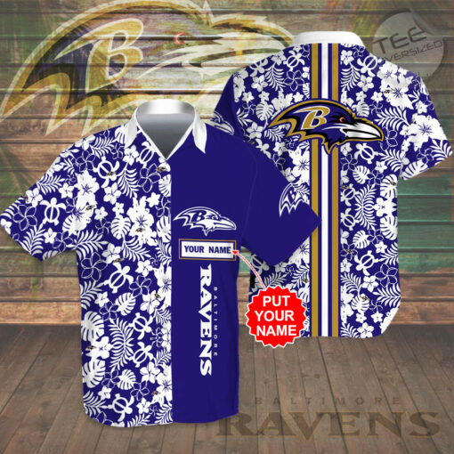 Baltimore Ravens 3D Hawaiian Shirt Hawaiian Shorts 03