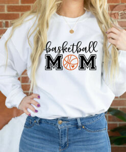 Basketball Mom Oversized Sweatshirt White