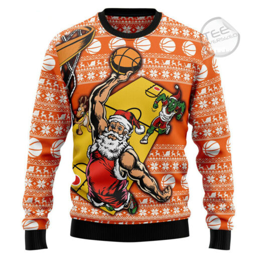 Basketball Ugly Christmas 3D Sweater